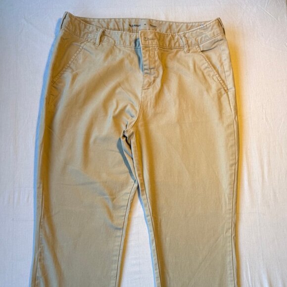 Women's Old Navy Khaki Mid Rise Skinny Stretch Pants-Size 10 - Picture 1 of 6